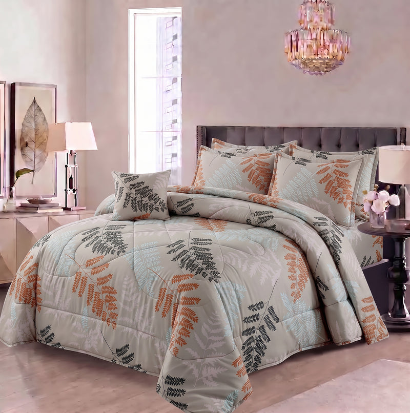 7Pcs Comforter Set King Size Design KCC 708