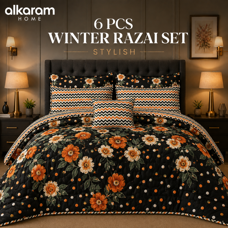 Winter Quilt/Razai set (Heavy Polyester Filling) AKR-102