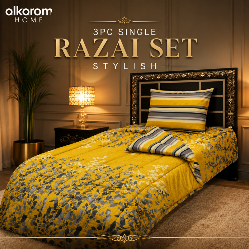 🛏️ 3 PCS Single Razai Set  213