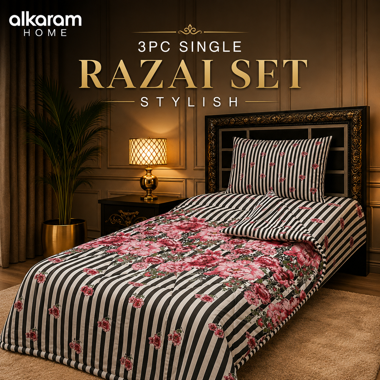🛏️ 3 PCS Single Razai Set  211