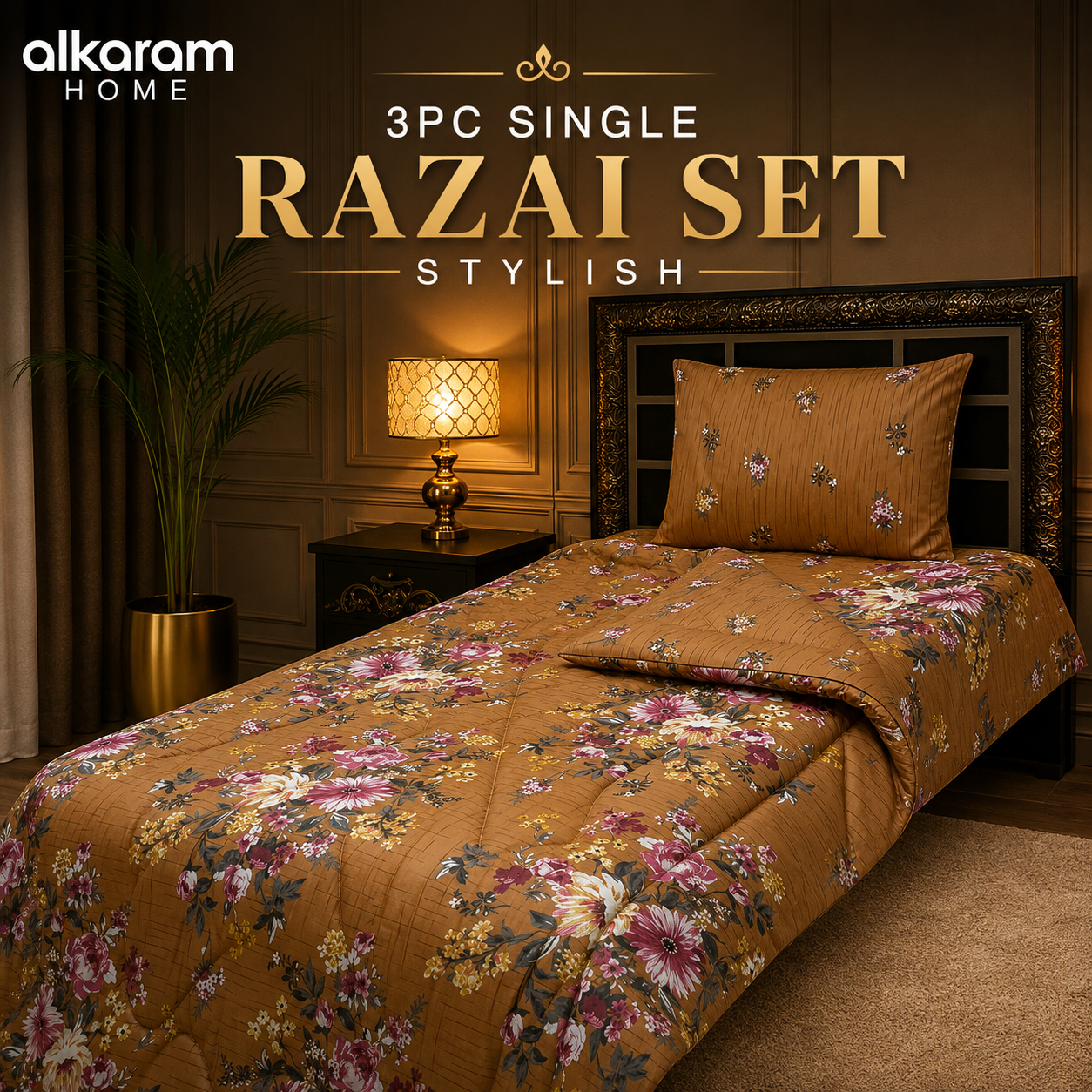 🛏️ 3 PCS Single Razai Set  210