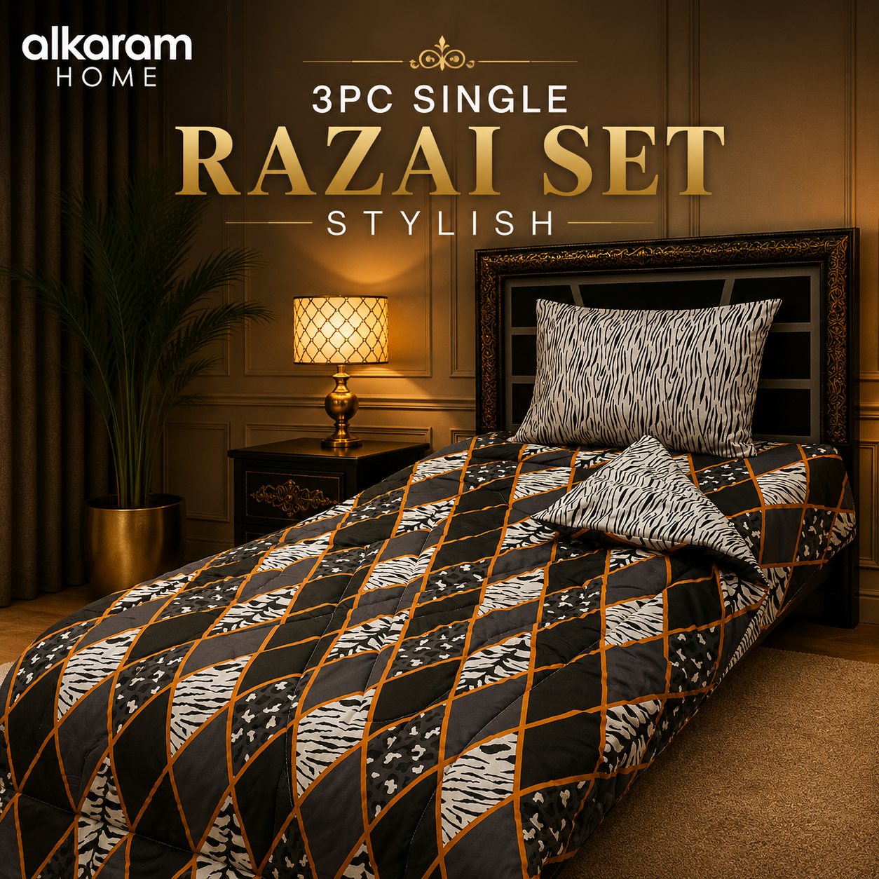 🛏️ 3 PCS Single Razai Set  206