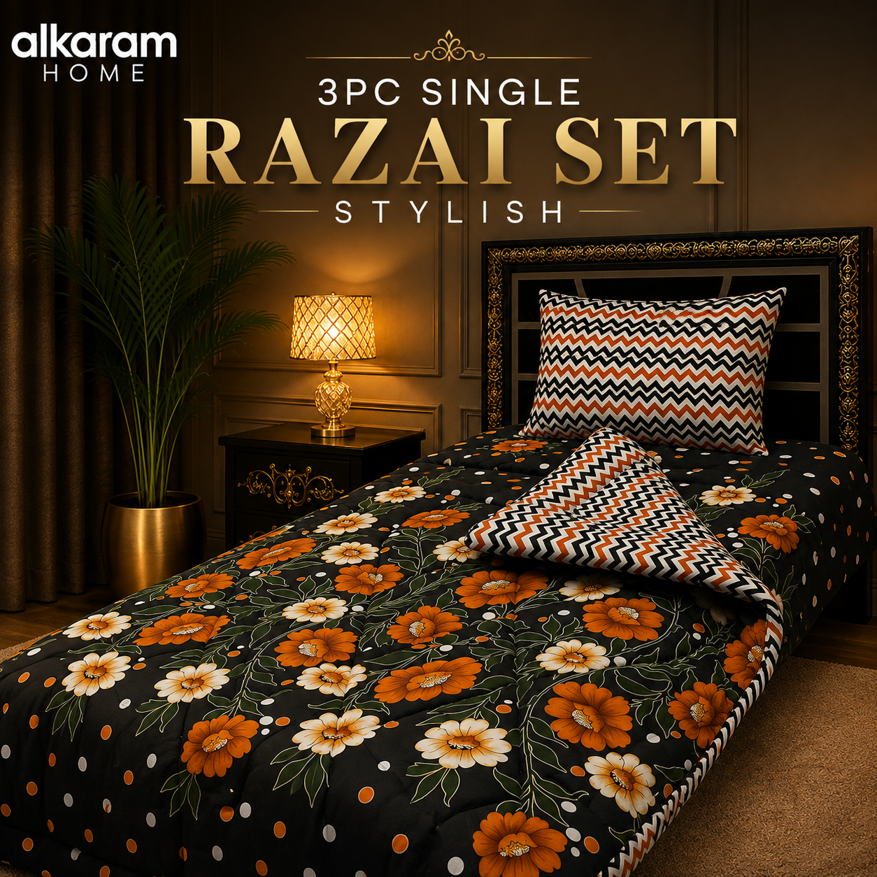 🛏️ 3 PCS Single Razai Set  204