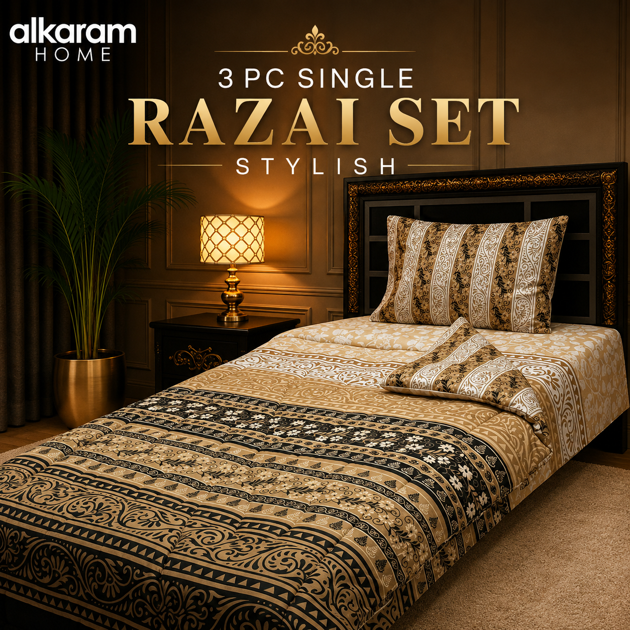 🛏️ 3 PCS Single Razai Set  203