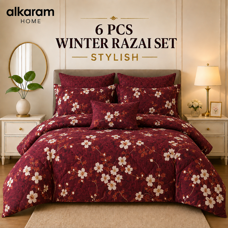 Winter Quilt/Razai set (Heavy Polyester Filling) AKR-111