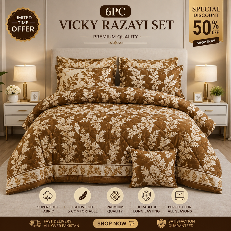 Winter Quilt/Razai set (Heavy Polyester Filling) AKR-92