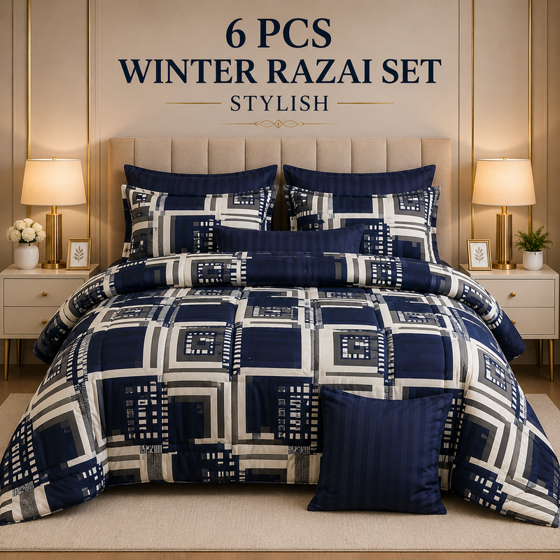 Winter Quilt/Razai set (Heavy Polyester Filling) AKR-91