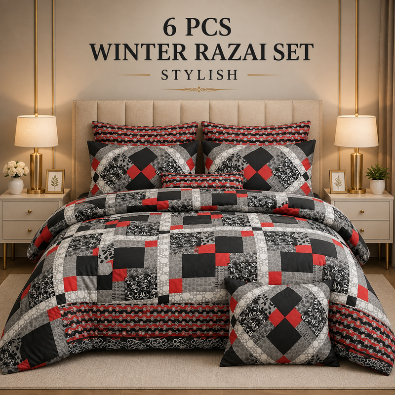 Winter Quilt/Razai set (Heavy Polyester Filling) AKR-90
