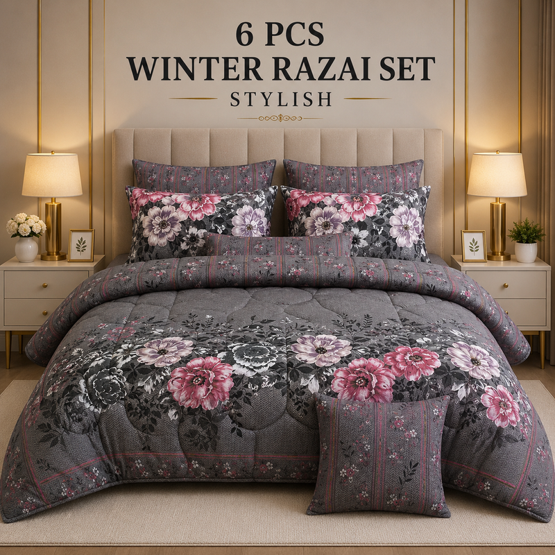 Winter Quilt/Razai set (Heavy Polyester Filling) AKR-89