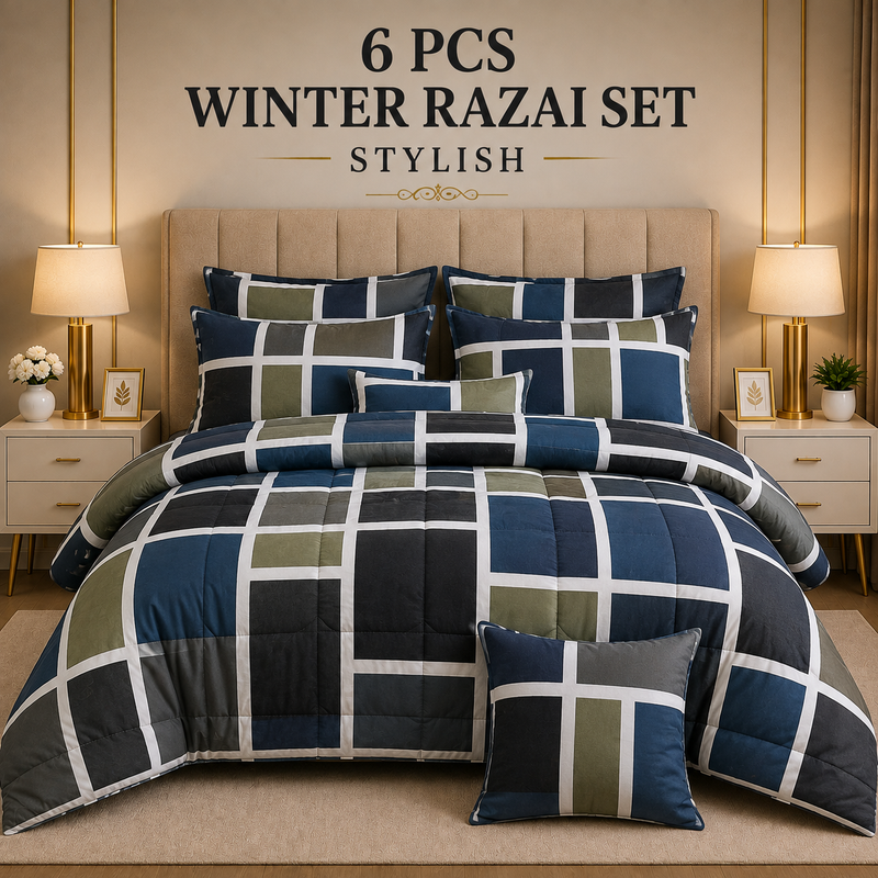 Winter Quilt/Razai set (Heavy Polyester Filling) AKR-85