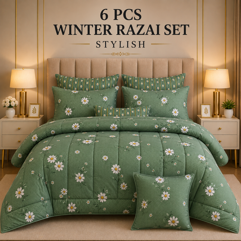 Winter Quilt/Razai set (Heavy Polyester Filling) AKR-83