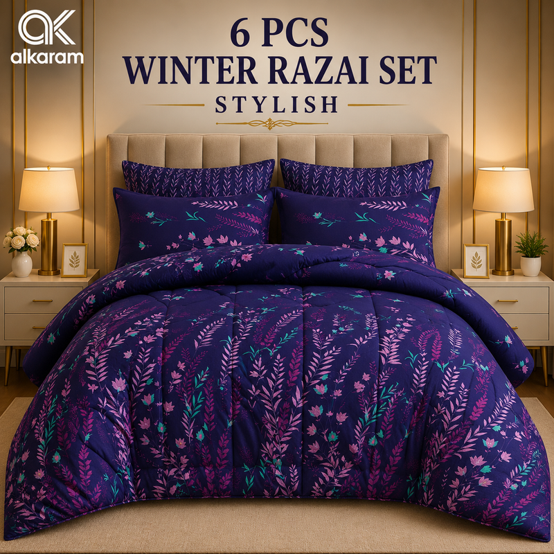 Winter Quilt/Razai set (Heavy Polyester Filling) AKR-79