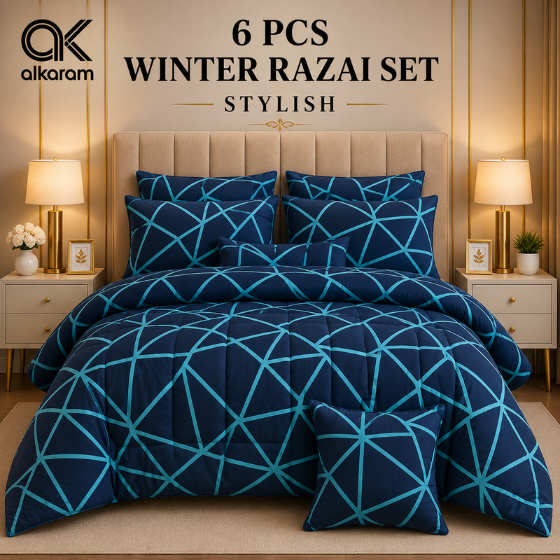 Winter Quilt/Razai set (Heavy Polyester Filling) AKR-77
