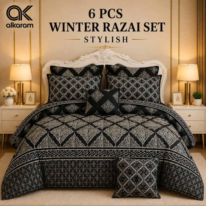 Winter Quilt/Razai set (Heavy Polyester Filling) AKR-97