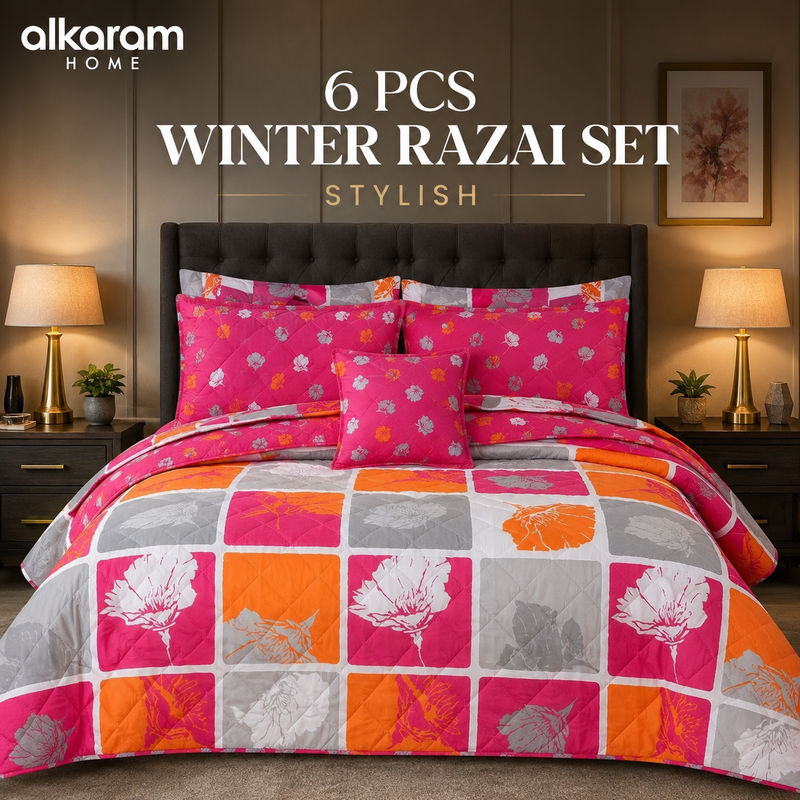 Winter Quilt/Razai set (Heavy Polyester Filling) AKR-96