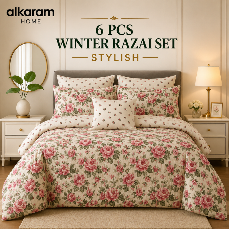 Winter Quilt/Razai set (Heavy Polyester Filling) AKR-103