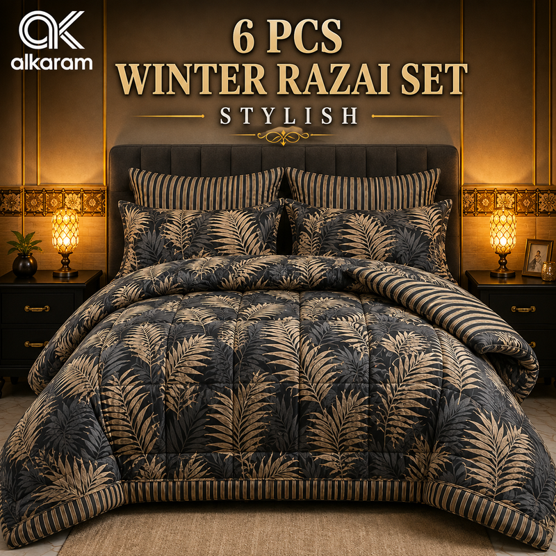 Winter Quilt/Razai set (Heavy Polyester Filling) AKR-104
