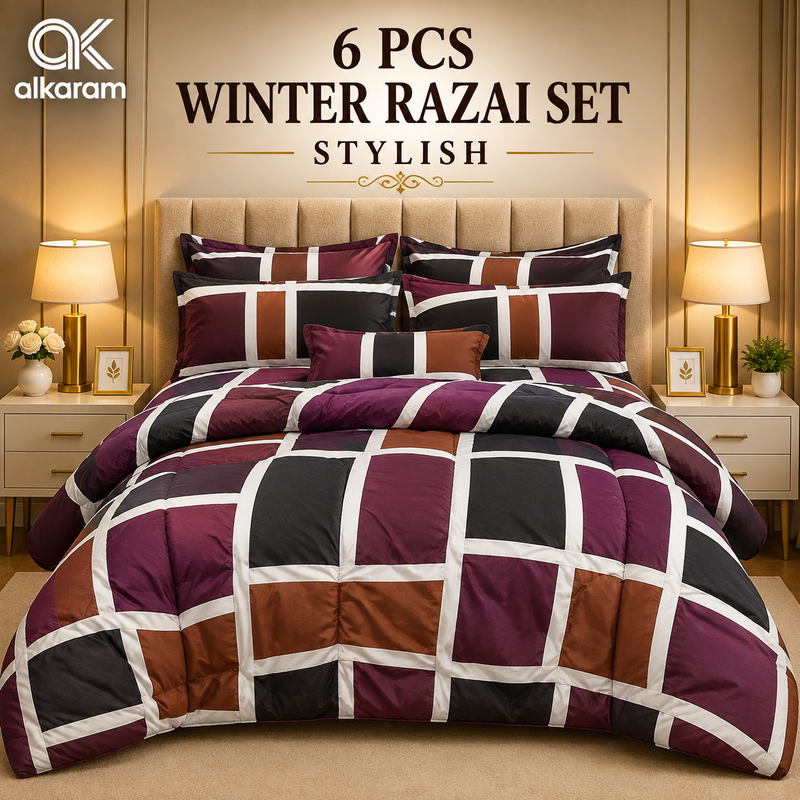 Winter Quilt/Razai set (Heavy Polyester Filling) AKR-105