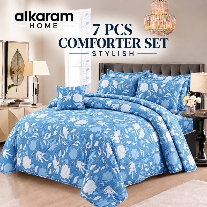 7Pcs Comforter Set King Size Design KCC 705