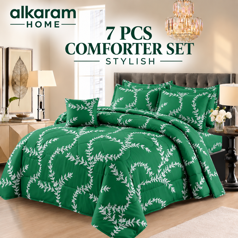 7Pcs Comforter Set King Size Design KCC 702
