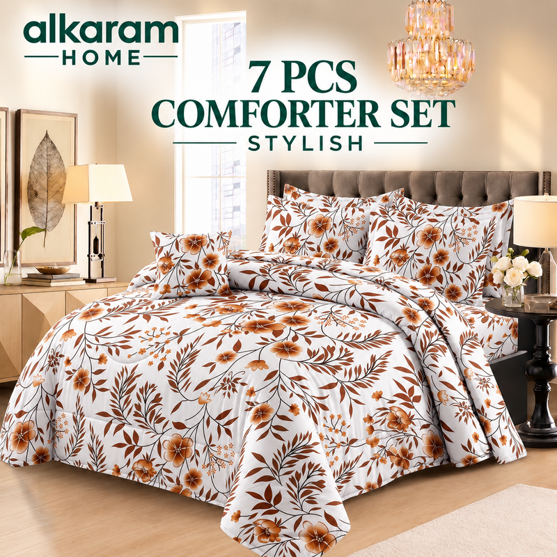 7Pcs Comforter Set King Size Design KCC 700