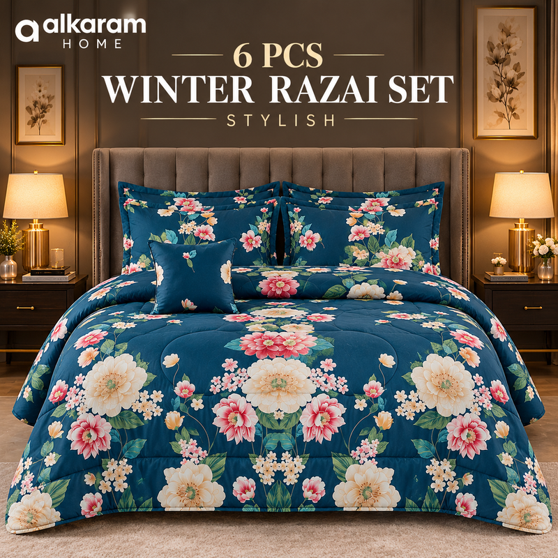 Winter Quilt/Razai set (Heavy Polyester Filling) AKR-126