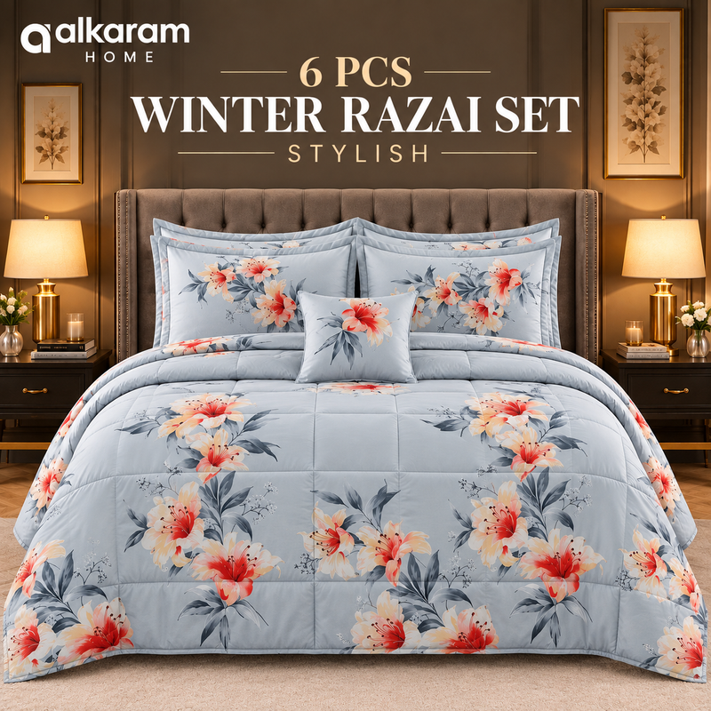 Winter Quilt/Razai set (Heavy Polyester Filling) AKR-124