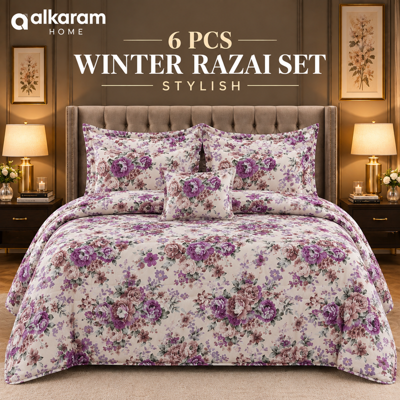 Winter Quilt/Razai set (Heavy Polyester Filling) AKR-123
