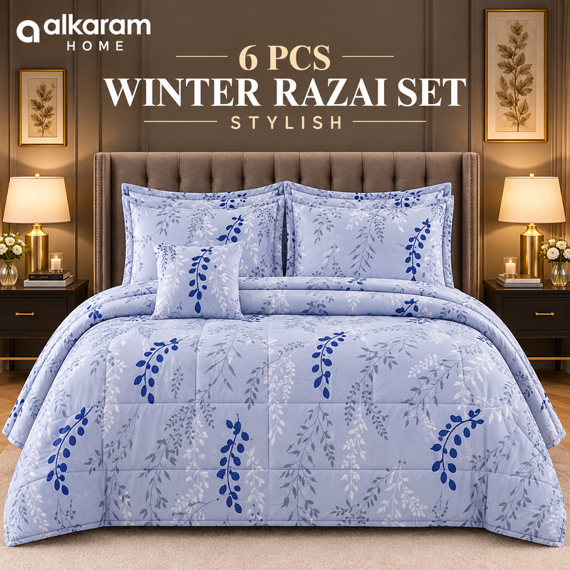 Winter Quilt/Razai set (Heavy Polyester Filling) AKR-122