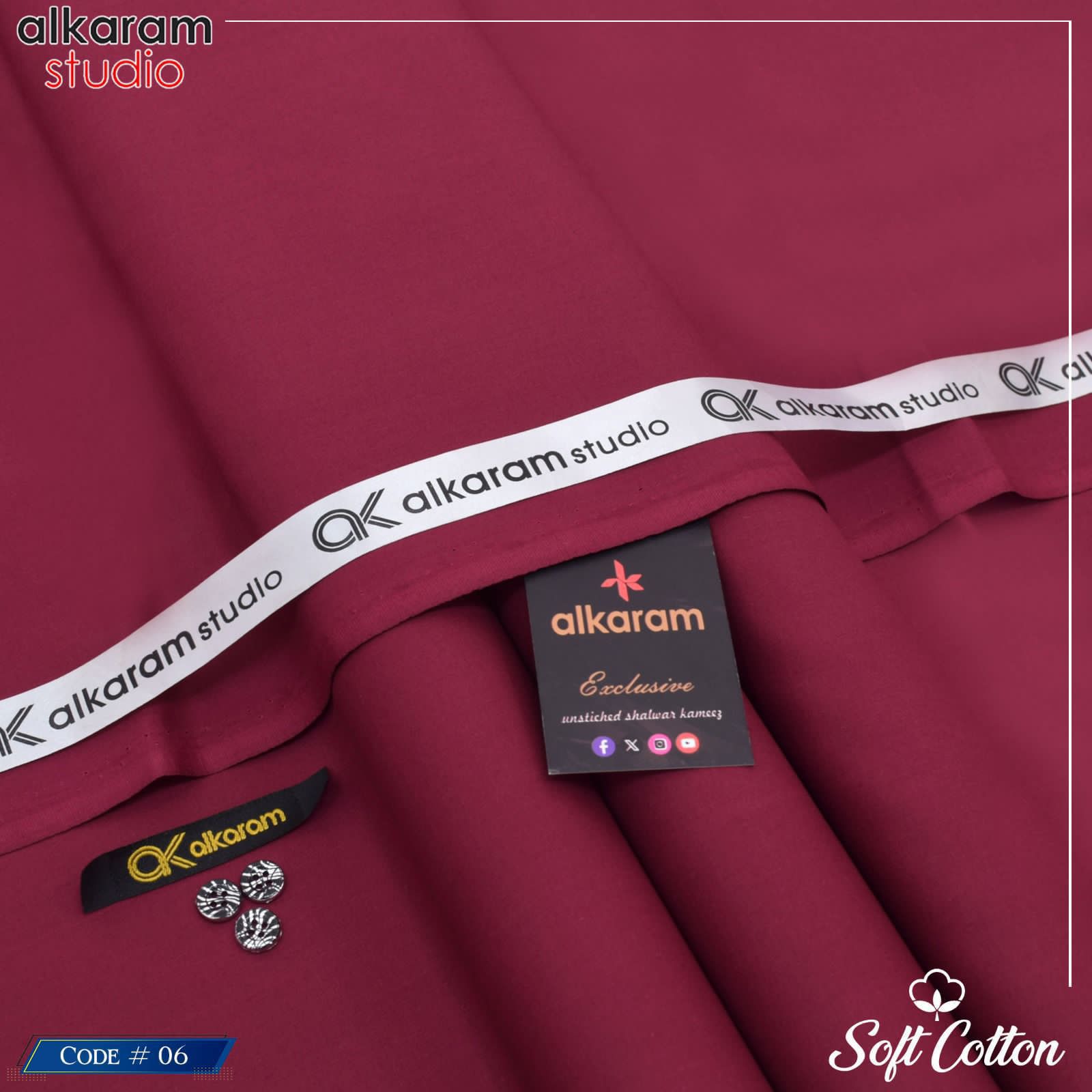 Alkaram Soft Cotton [D-7126]