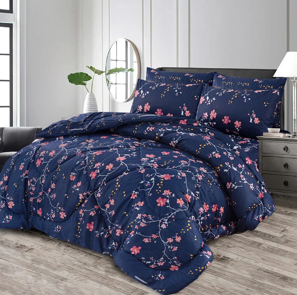 7Pcs Comforter Set King Size Design KCC 614
