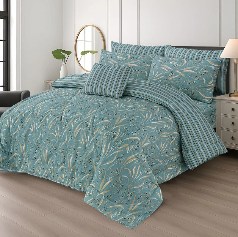 7Pcs Comforter Set King Size Design KCC 617