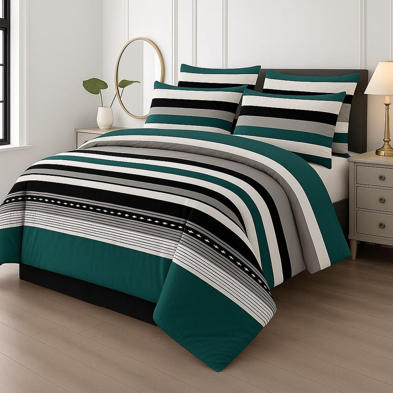 7Pcs Comforter Set King Size Design KCC 619