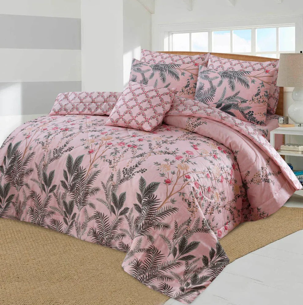 7Pcs Comforter Set King Size Design KCC 621