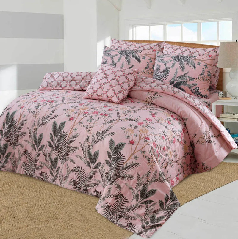 7Pcs Comforter Set King Size Design KCC 621