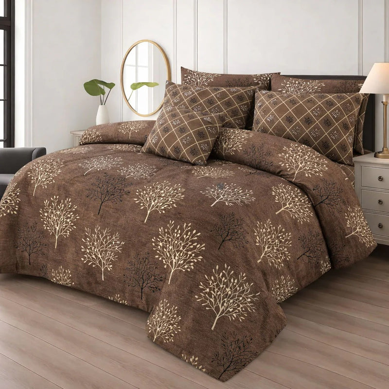 7Pcs Comforter Set King Size Design KCC 622