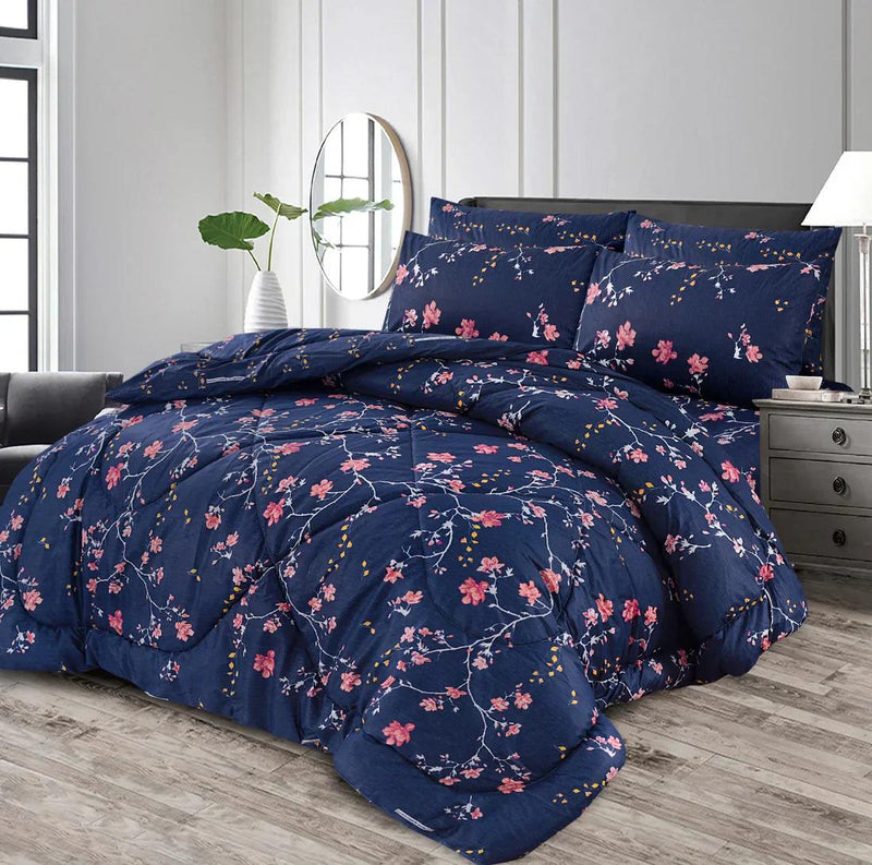 7Pcs Comforter Set King Size Design KCC 626