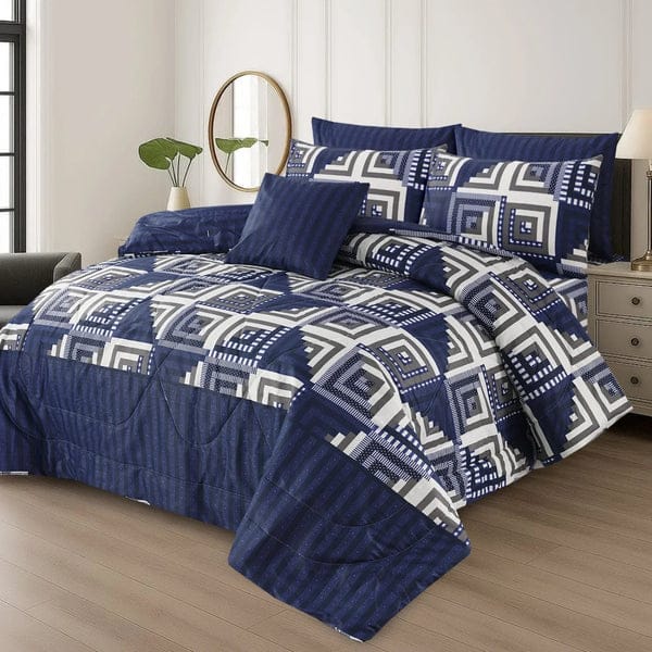 7Pcs Comforter Set King Size Design KCC 625