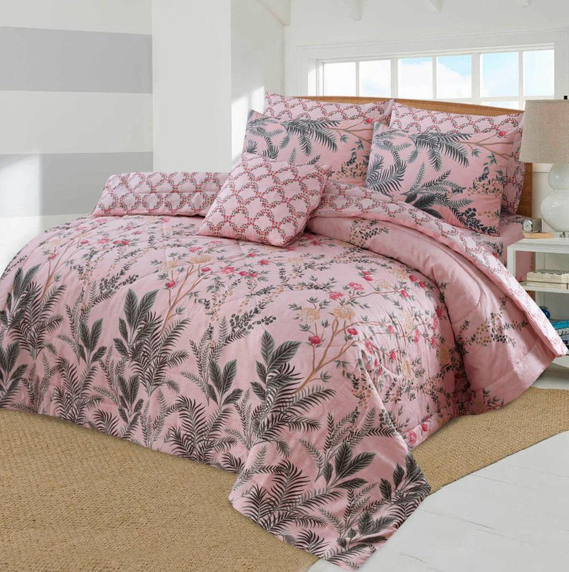 7Pcs Comforter Set King Size Design KCC 628