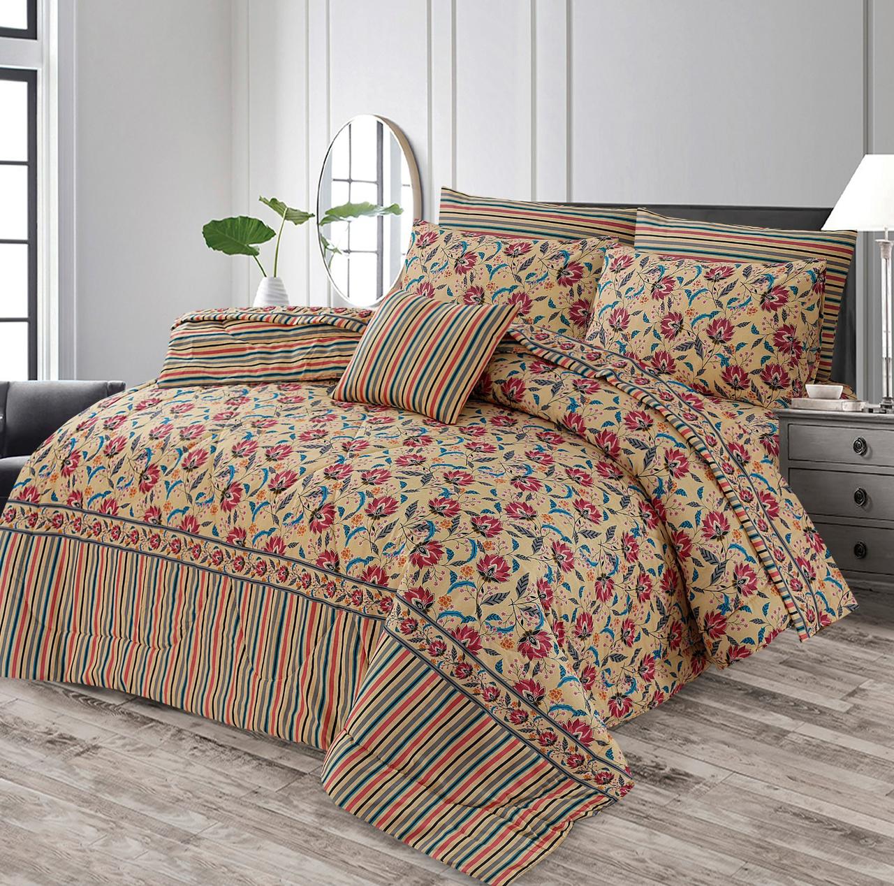 7Pcs Comforter Set King Size Design KCC 636