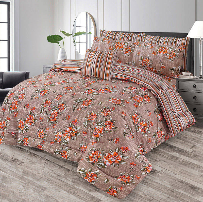 7Pcs Comforter Set King Size Design KCC 637