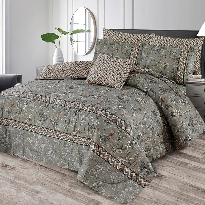 7Pcs Comforter Set King Size Design KCC 642