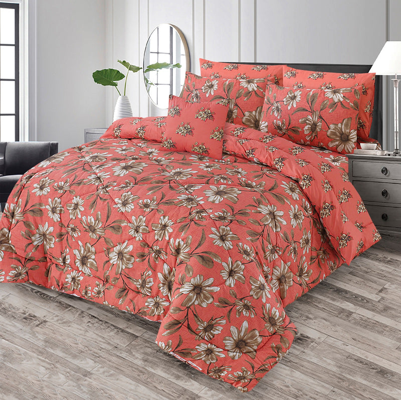 7Pcs Comforter Set King Size Design KCC 644
