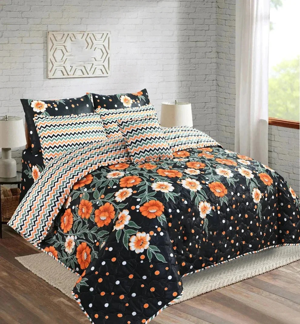 7Pcs Comforter Set King Size Design KCC 648