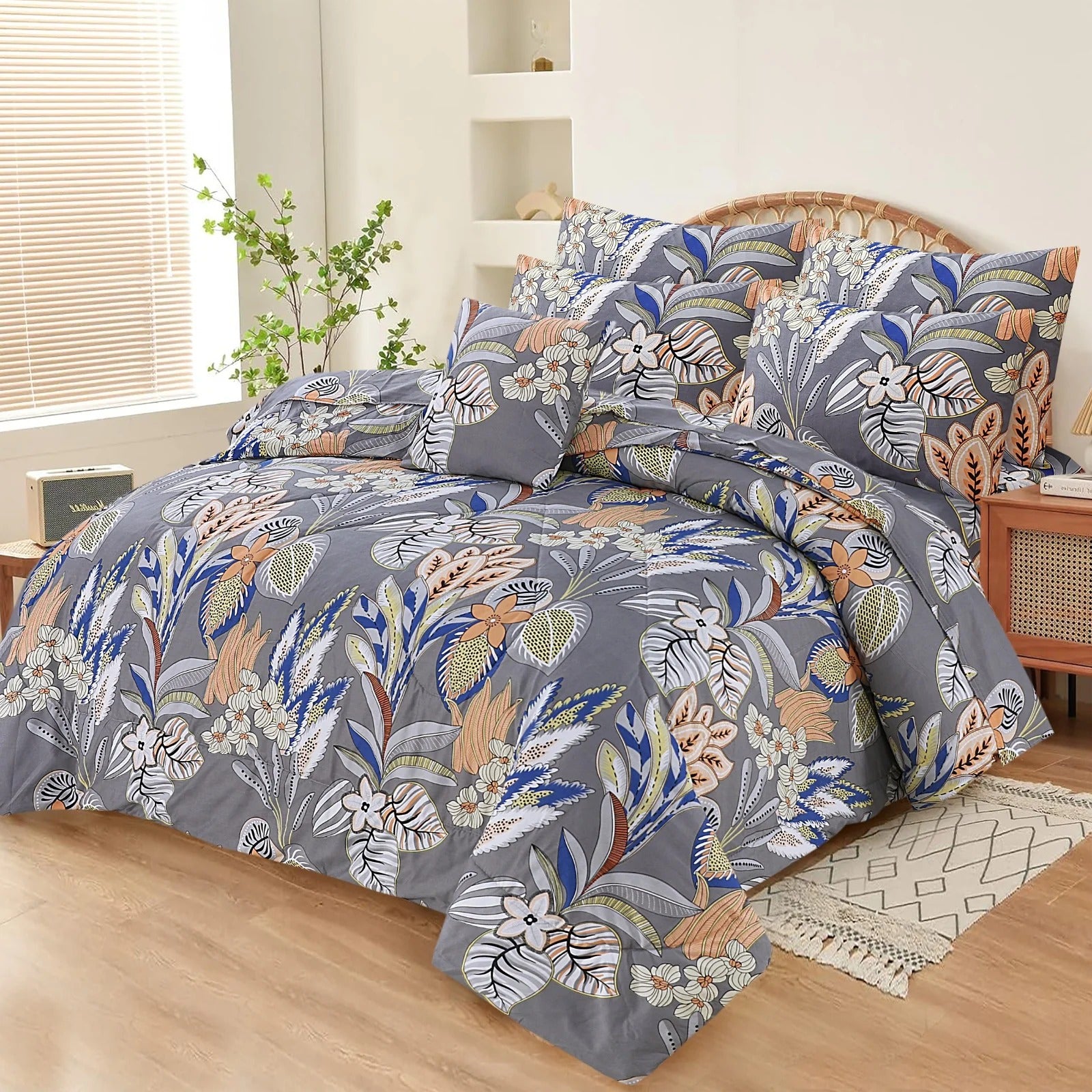 7Pcs Comforter Set King Size Design KCC 655
