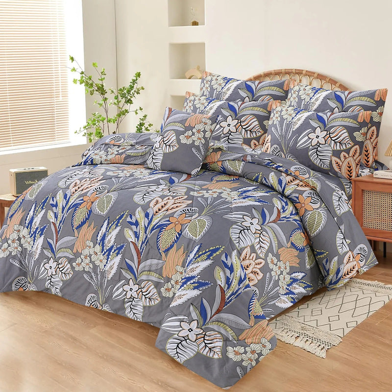7Pcs Comforter Set King Size Design KCC 655