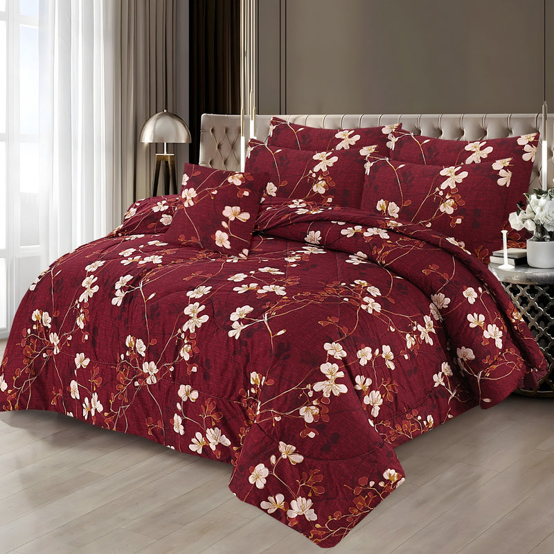 7Pcs Comforter Set King Size Design KCC 656