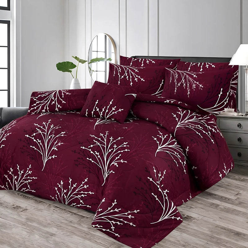 7Pcs Comforter Set King Size Design KCC 654