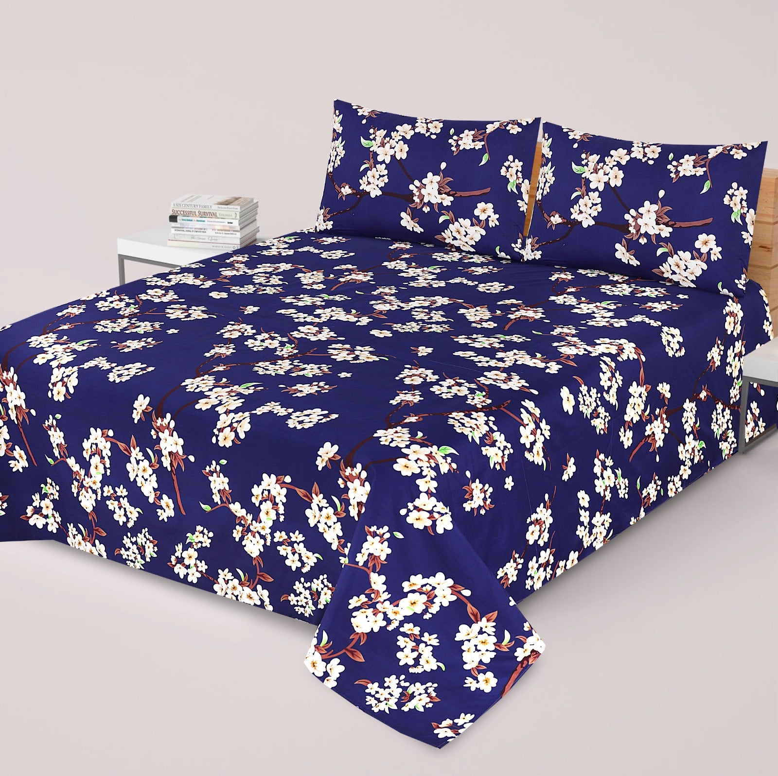 Cotton King Size Double Bed Sheet [D-7547]