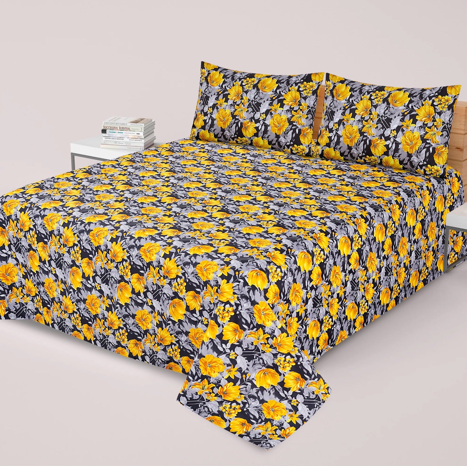Cotton King Size Double Bed Sheet [D-7548]